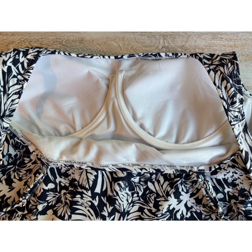 NWT Beyond Control Swim Dress Women XXL Navy New Floral Tummy Control - Picture 8 of 9
